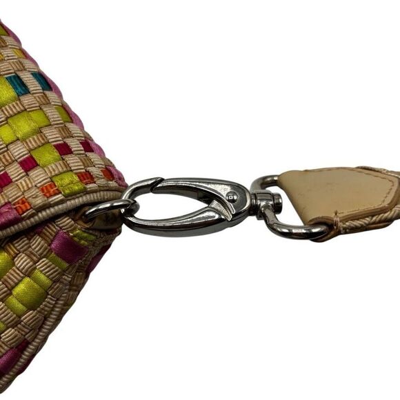 THE SAK Pastel Spring Bouquet Ribbon Basket Weave Clutch Purse - Picture 9 of 9